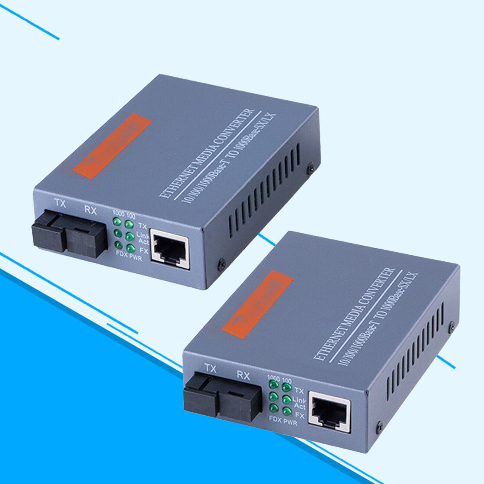 1 Pair 10/100/1000Mbps Single Fiber Gigabit Fiber Optical Media Converter SC. Available Now for $28.20